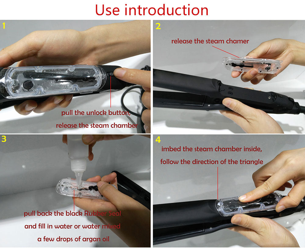 Steam Flat Iron Hair Straightener,salon pro professional steam hair straightener