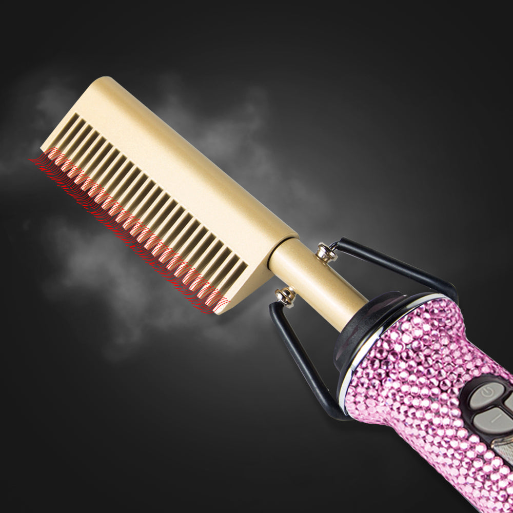Crystal Heating Hair Styler Combs