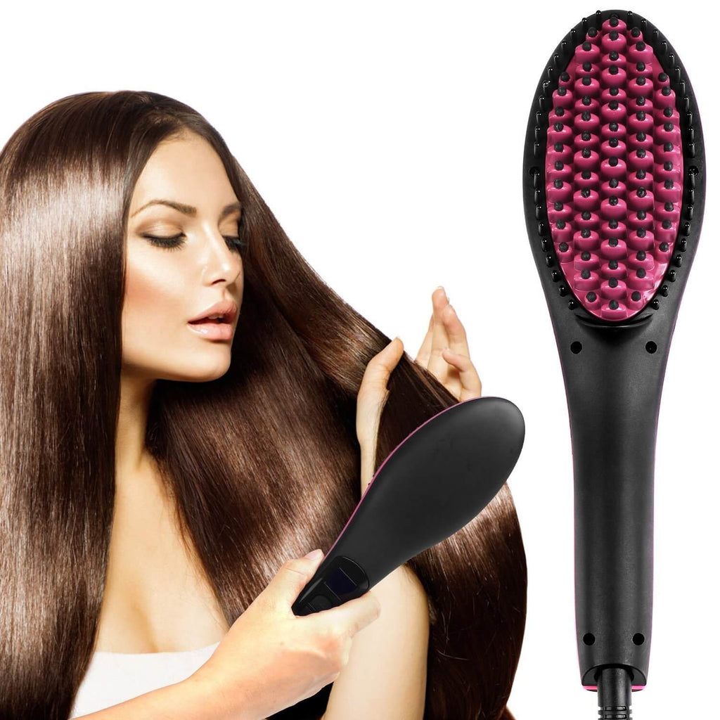 Ceramic Hair Straightener Brush Hairdressing Tools