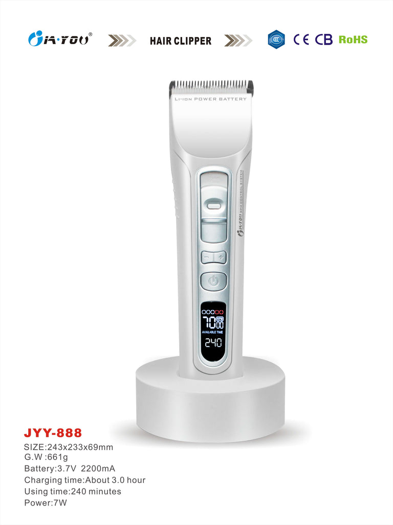 LCD Screen Hair Clipper Men Rechargeable Electric Clipper